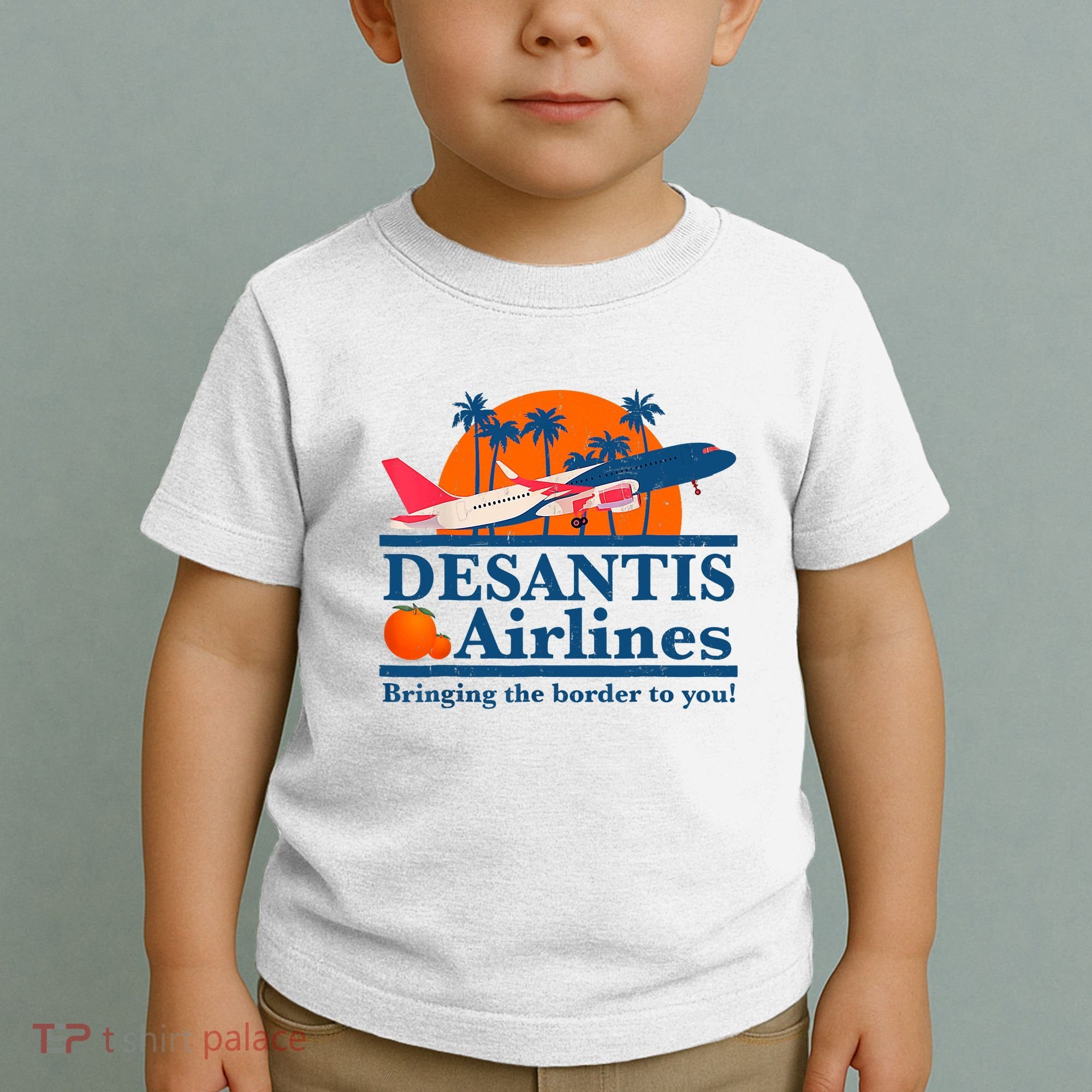 Desantis Airlines Funny Political Meme Ron Desantis Governor Toddler T-Shirt