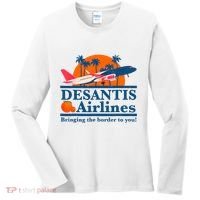 Desantis Airlines Funny Political Meme Ron Desantis Governor Women's Long Sleeve Shirt thumb 0