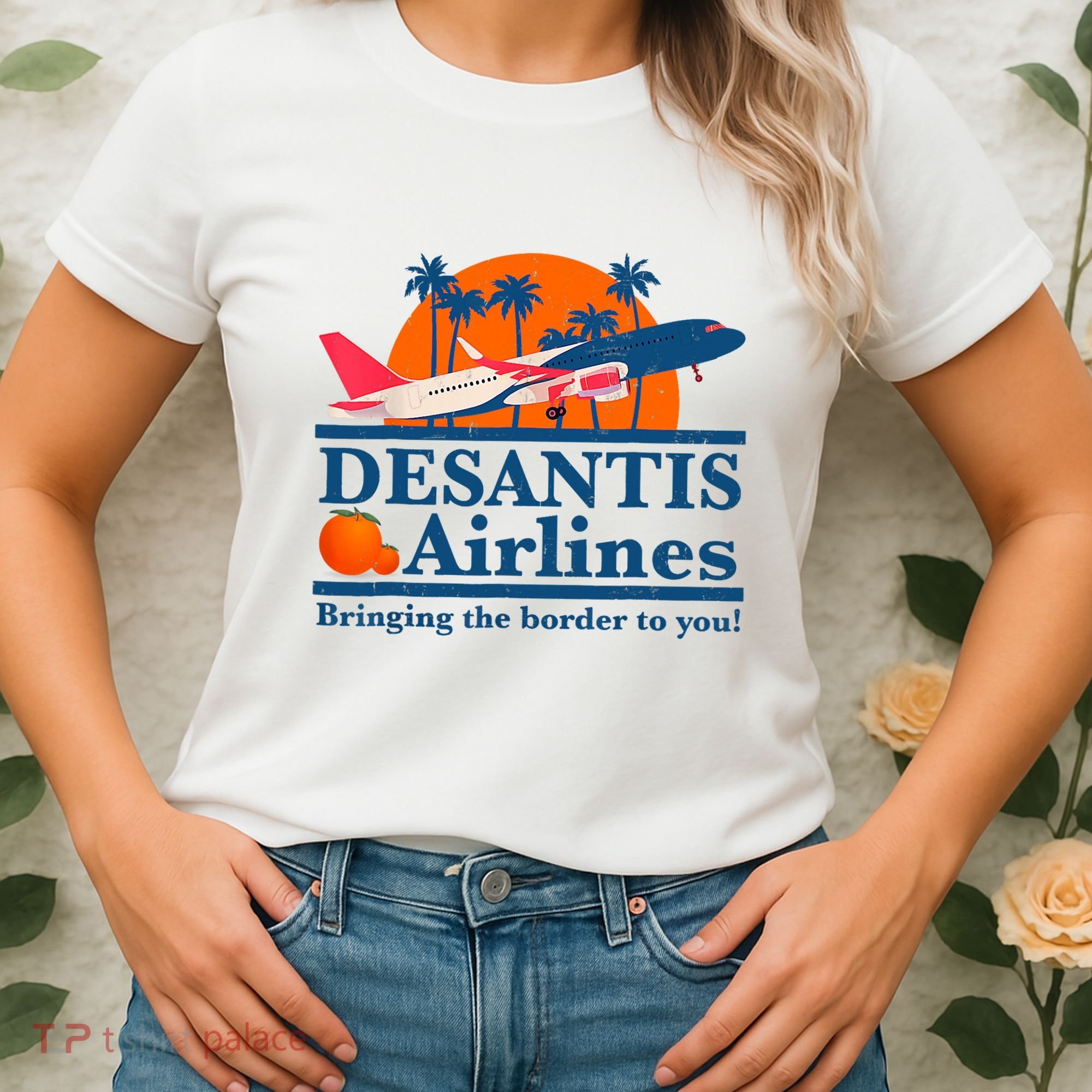 Desantis Airlines Funny Political Meme Ron Desantis Governor Women's T-Shirt