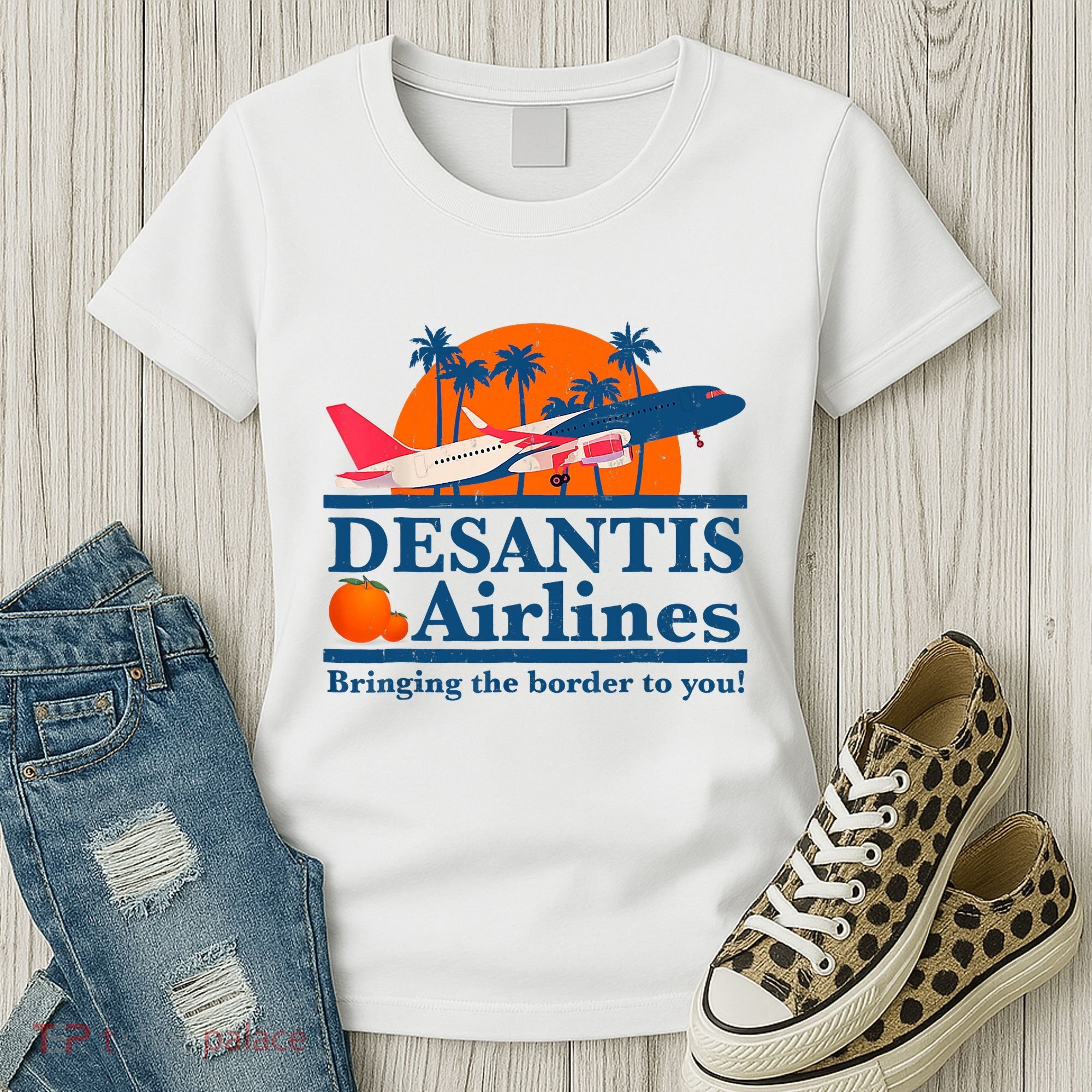 Desantis Airlines Funny Political Meme Ron Desantis Governor Women's T-Shirt