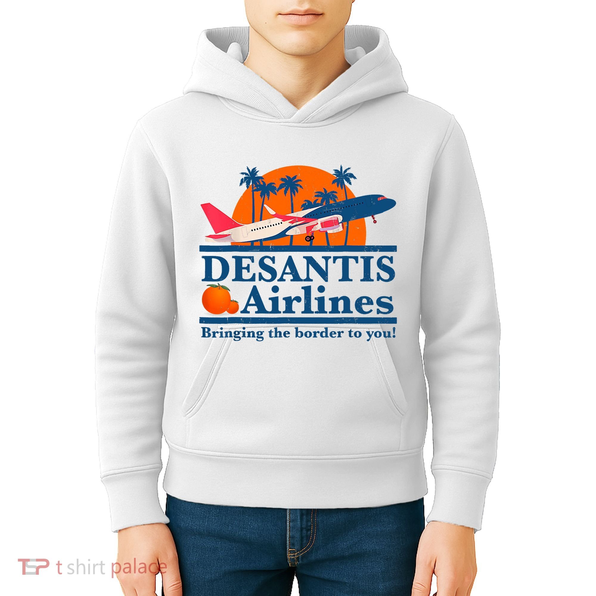 Desantis Airlines Funny Political Meme Ron Desantis Governor Kids Hoodie