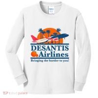 Desantis Airlines Funny Political Meme Ron Desantis Governor Kids Long Sleeve Shirt thumb 0