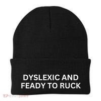 Dyslexic And Feady To Ruck Beanie thumb 0