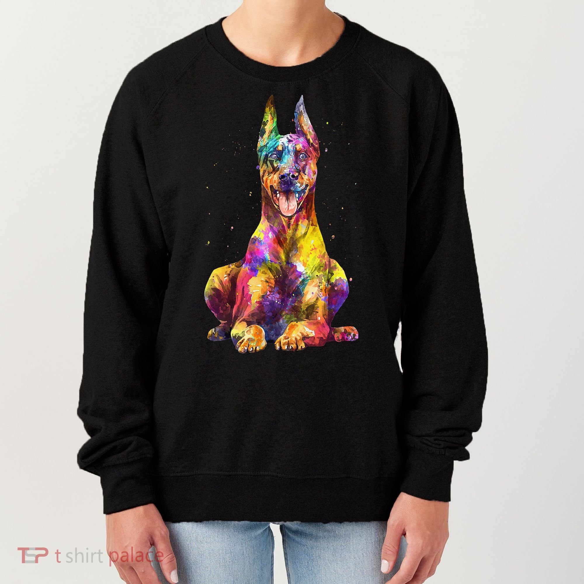 Doberman Art For  Dobie Doberman Pinscher Lover Women's Sweatshirt