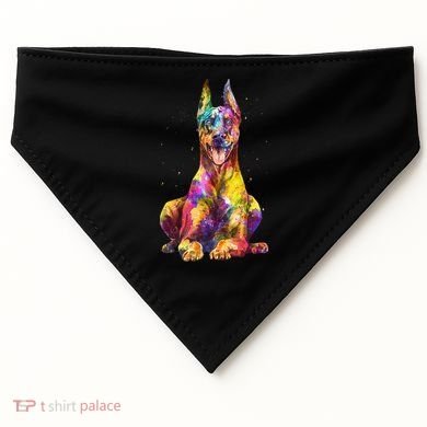 Doberman Art For  Dobie Doberman Pinscher Lover USA-Made Doggie Bandana
