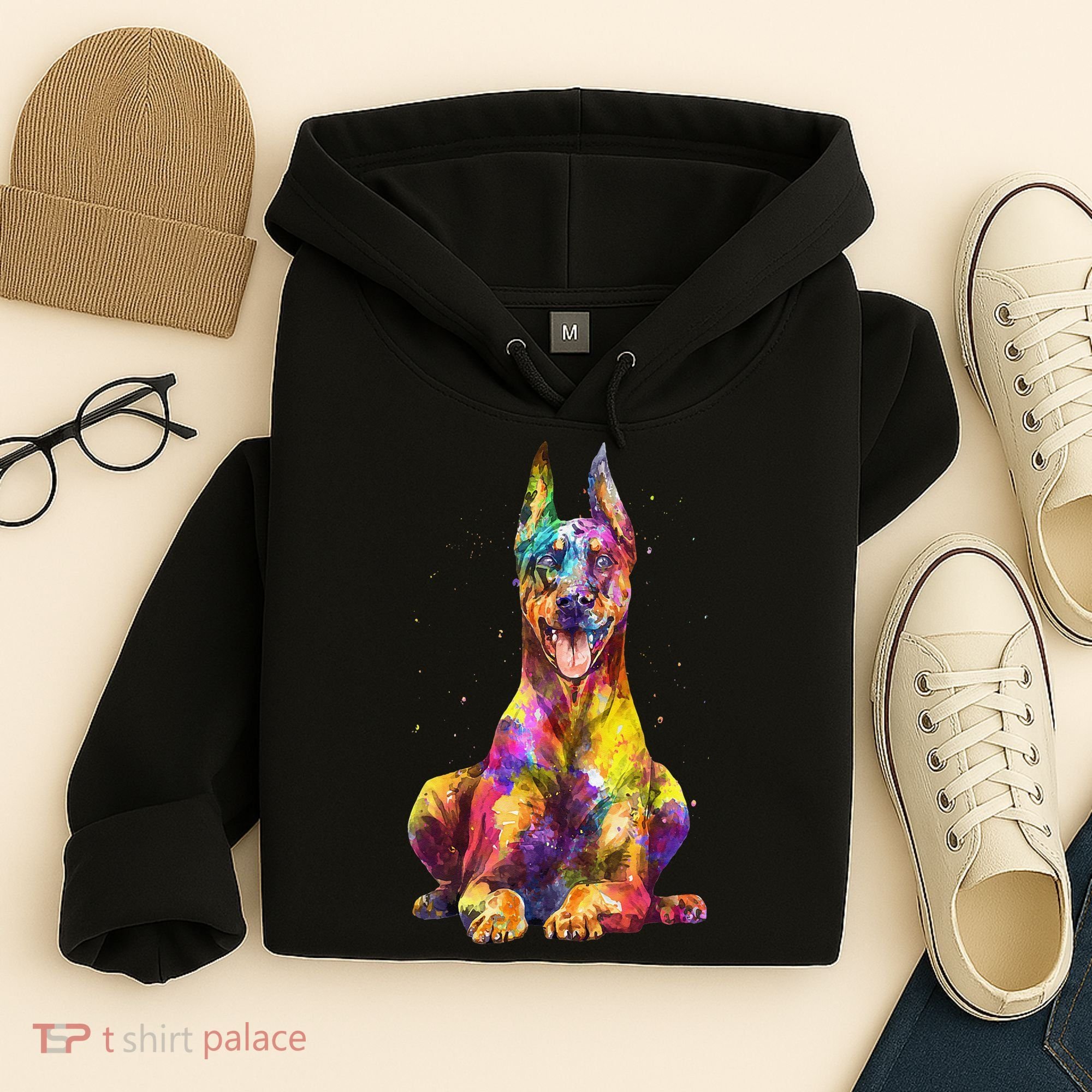 Doberman Art For  Dobie Doberman Pinscher Lover Hoodie