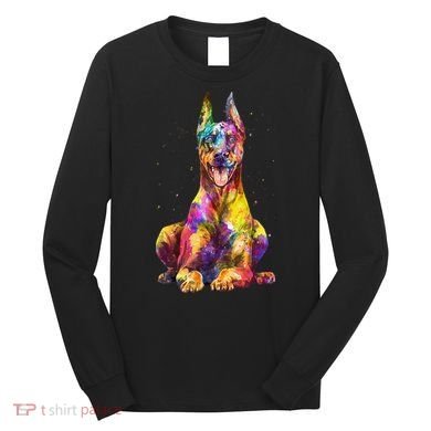 Doberman Art For  Dobie Doberman Pinscher Lover Long Sleeve Shirt