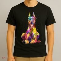 Doberman Art For  Dobie Doberman Pinscher Lover T-Shirt thumb 3