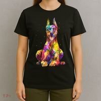 Doberman Art For  Dobie Doberman Pinscher Lover T-Shirt thumb 4