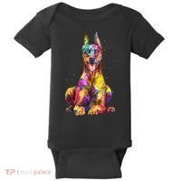 Doberman Art For  Dobie Doberman Pinscher Lover Baby Bodysuit thumb 0