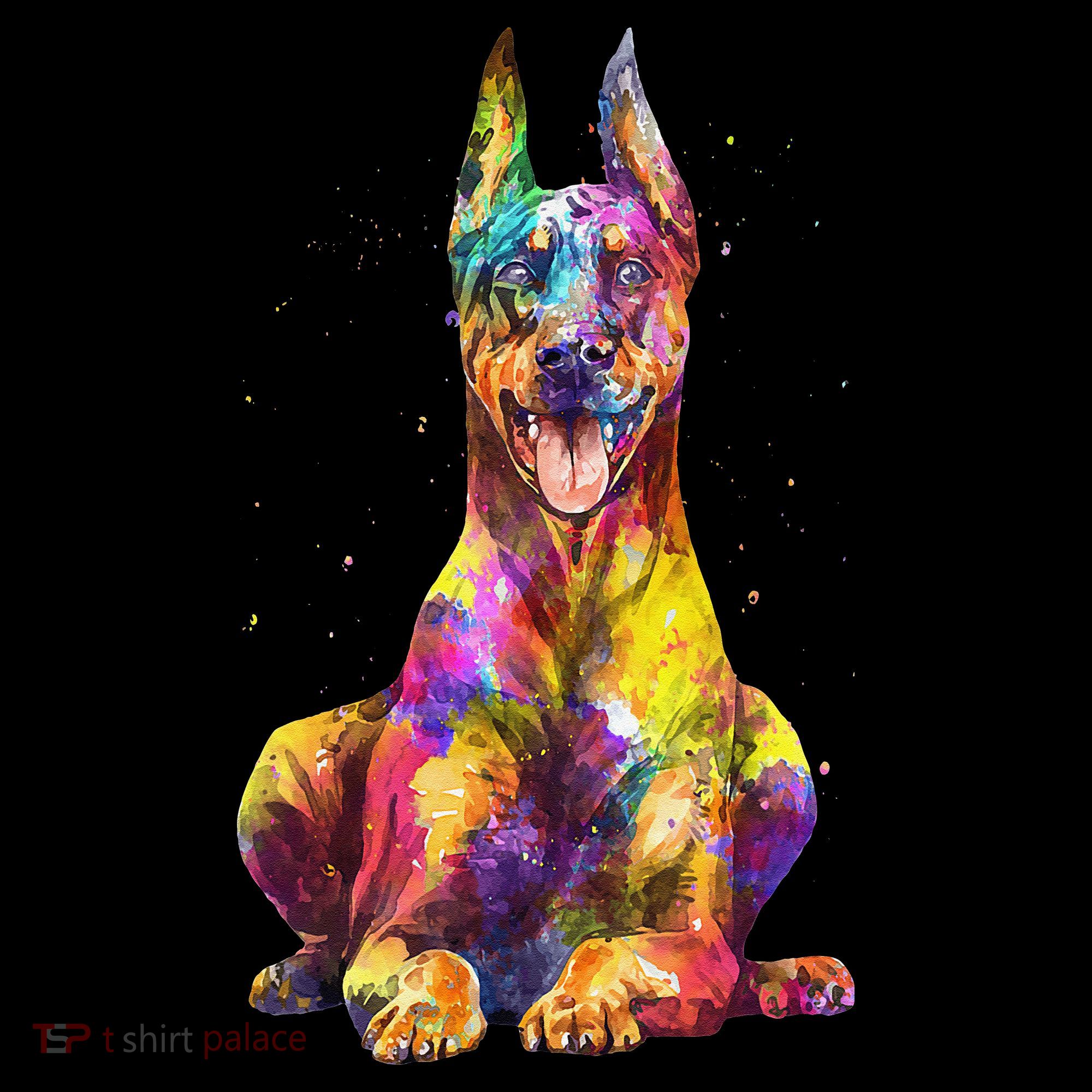 Doberman Art For  Dobie Doberman Pinscher Lover Baby Bodysuit