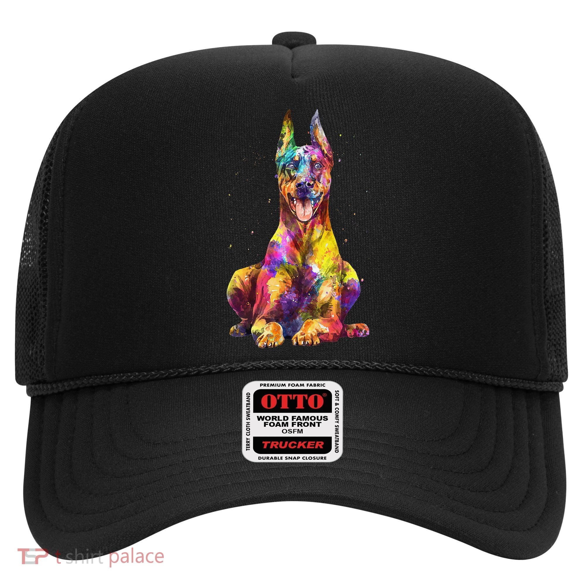 Doberman Art For  Dobie Doberman Pinscher Lover Hat