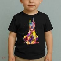 Doberman Art For  Dobie Doberman Pinscher Lover Toddler T-Shirt thumb 2