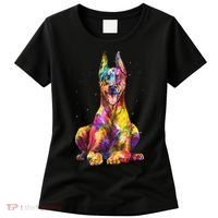 Doberman Art For  Dobie Doberman Pinscher Lover Women's T-Shirt thumb 0