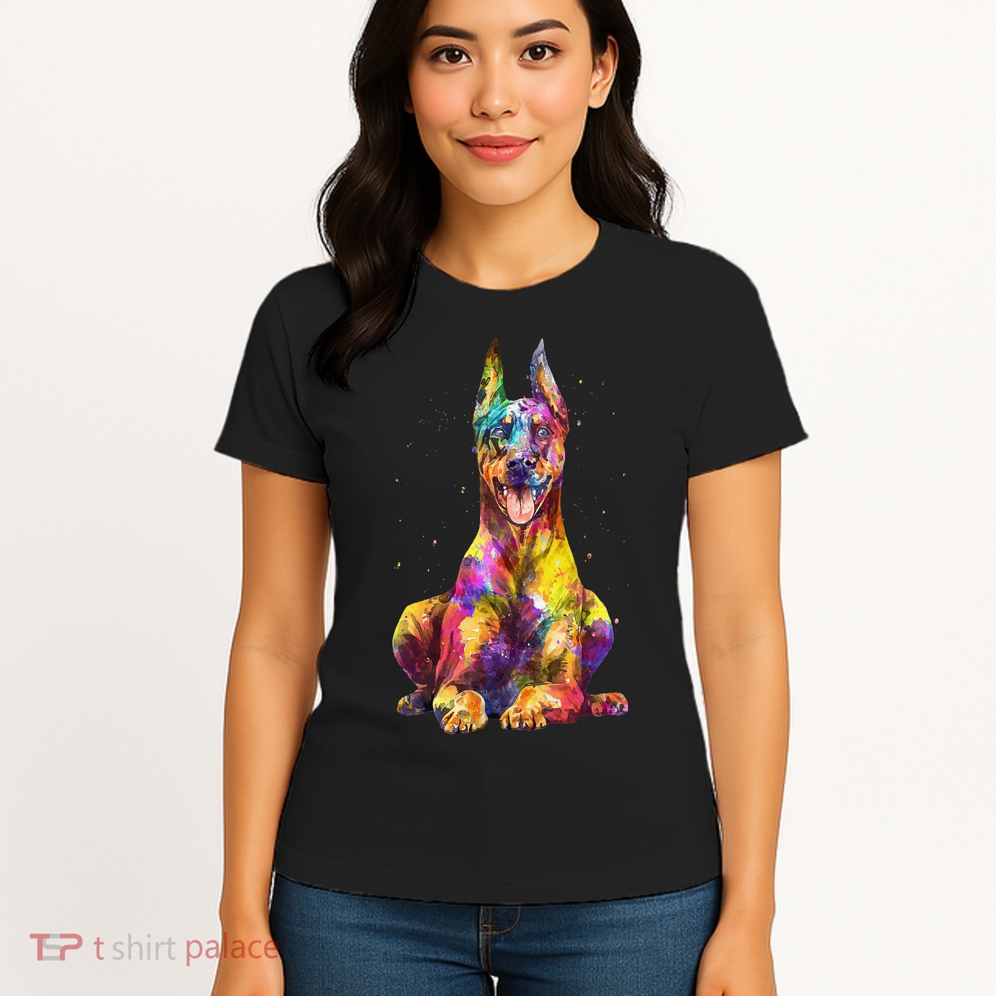 Doberman Art For  Dobie Doberman Pinscher Lover Women's T-Shirt