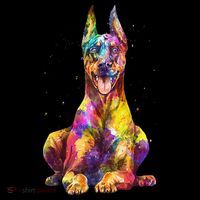 Doberman Art For  Dobie Doberman Pinscher Lover Women's T-Shirt thumb 6