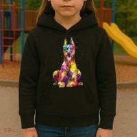 Doberman Art For  Dobie Doberman Pinscher Lover Kids Hoodie thumb 3