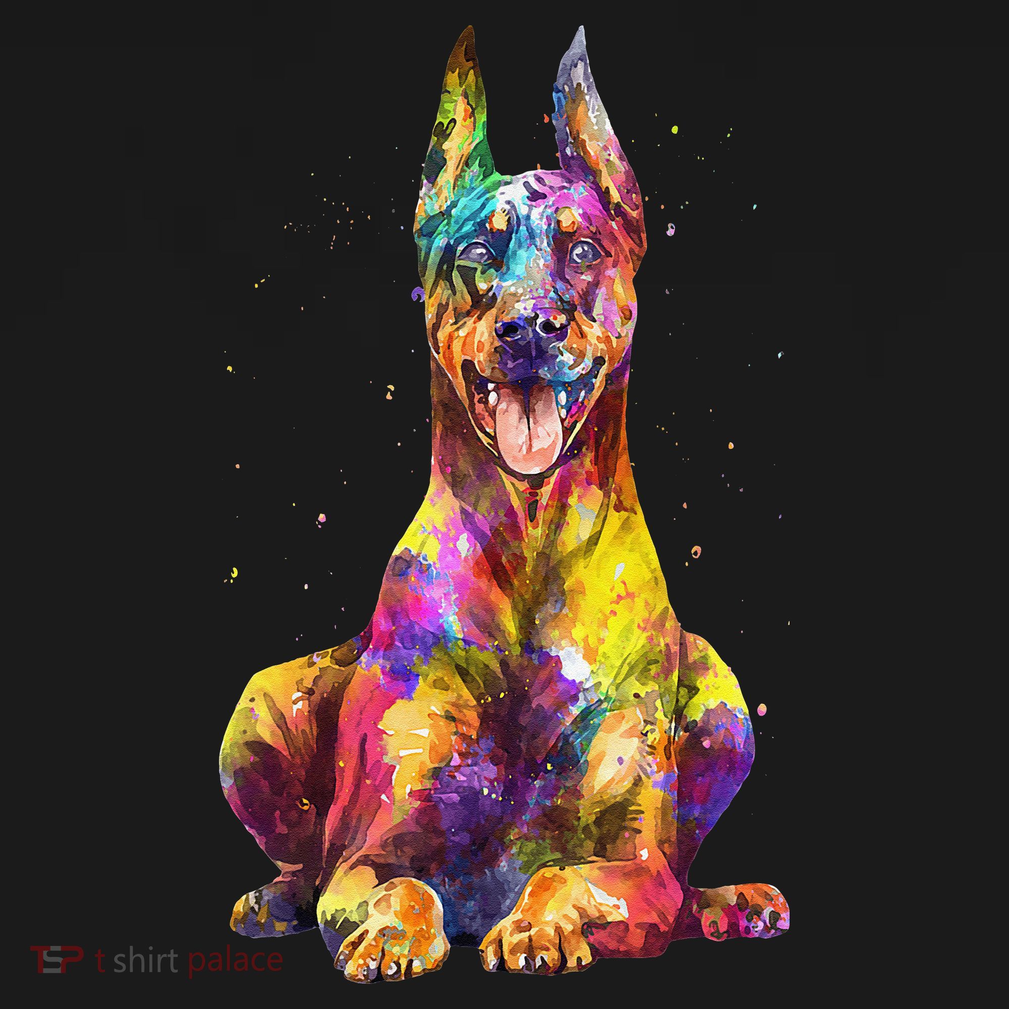 Doberman Art For  Dobie Doberman Pinscher Lover Kids Long Sleeve Shirt