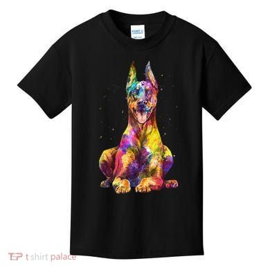 Doberman Art For  Dobie Doberman Pinscher Lover Kids T-Shirt