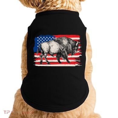 Distress American Flag Vintage Buffalo Doggie Tank