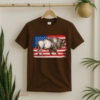 Distress American Flag Vintage Buffalo T-Shirt thumb 2