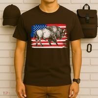 Distress American Flag Vintage Buffalo T-Shirt thumb 6