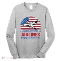 Desantis Airlines Funny Bringing The Border To You Long Sleeve Shirt thumb 0