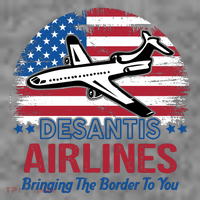 Desantis Airlines Funny Bringing The Border To You Long Sleeve Shirt thumb 2