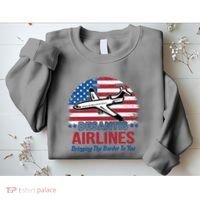 Desantis Airlines Funny Bringing The Border To You Sweatshirt thumb 2