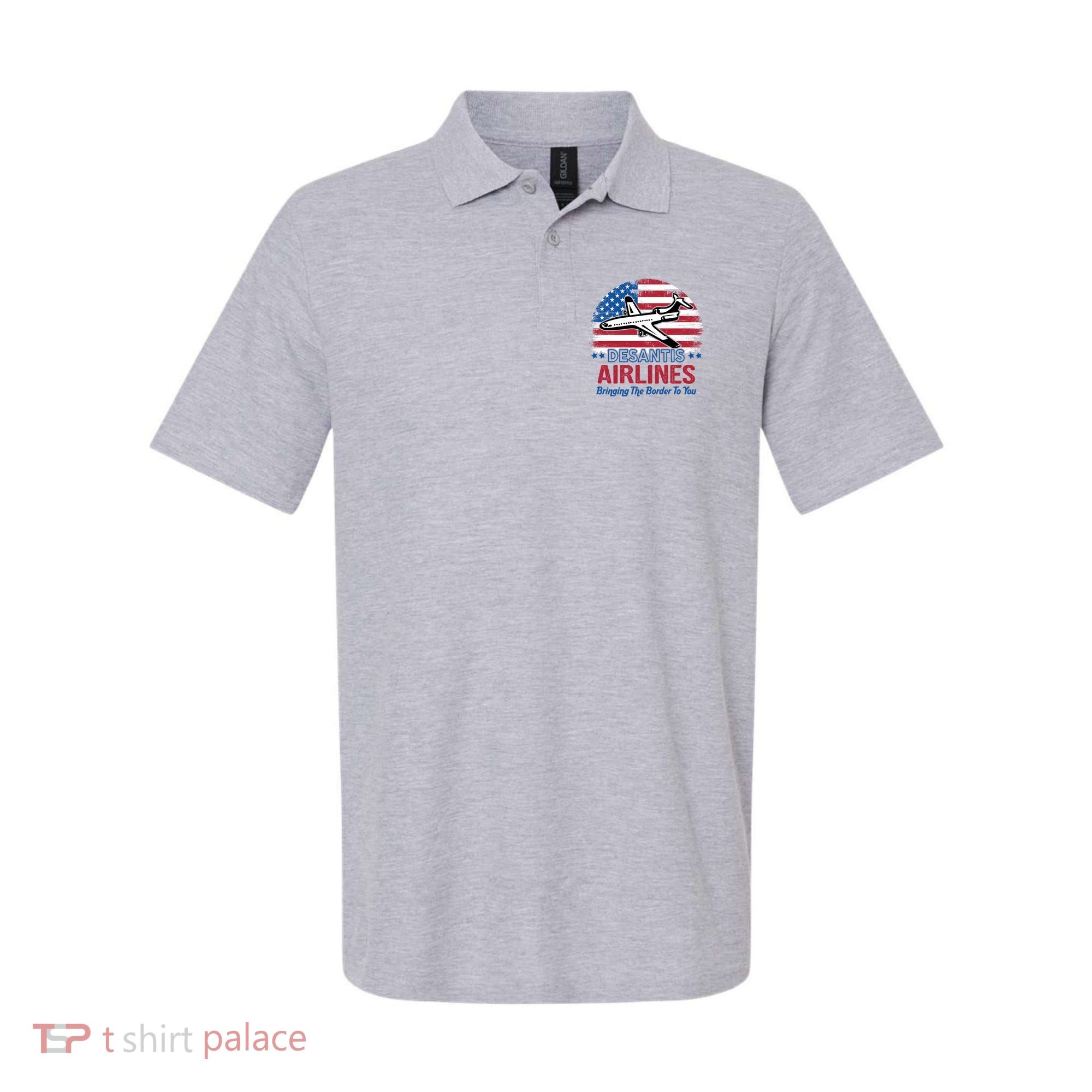 Desantis Airlines Funny Bringing The Border To You Polo