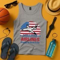 Desantis Airlines Funny Bringing The Border To You Tank Top thumb 4