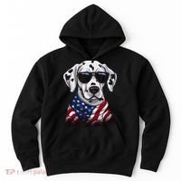 Dalmatian American Flag USA Tee 4th July Gifts Graphic Tees Hoodie thumb 0