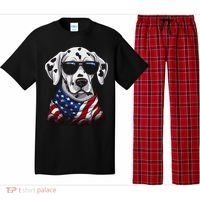 Dalmatian American Flag USA Tee 4th July Gifts Graphic Tees Pajama Set thumb 0