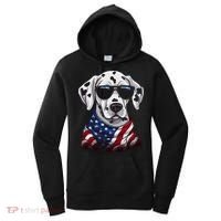 Dalmatian American Flag USA Tee 4th July Gifts Graphic Tees Women's Hoodie thumb 0