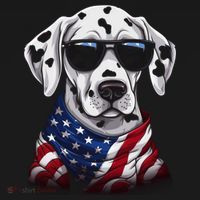 Dalmatian American Flag USA Tee 4th July Gifts Graphic Tees Baby Bodysuit thumb 2