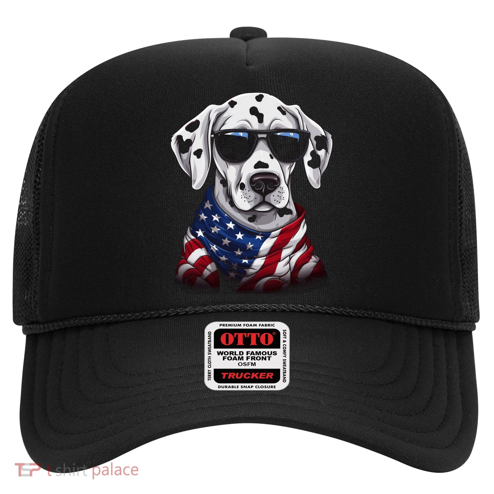 Dalmatian American Flag USA Tee 4th July Gifts Graphic Tees Hat