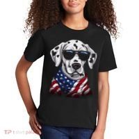 Dalmatian American Flag USA Tee 4th July Gifts Graphic Tees Kids T-Shirt thumb 2