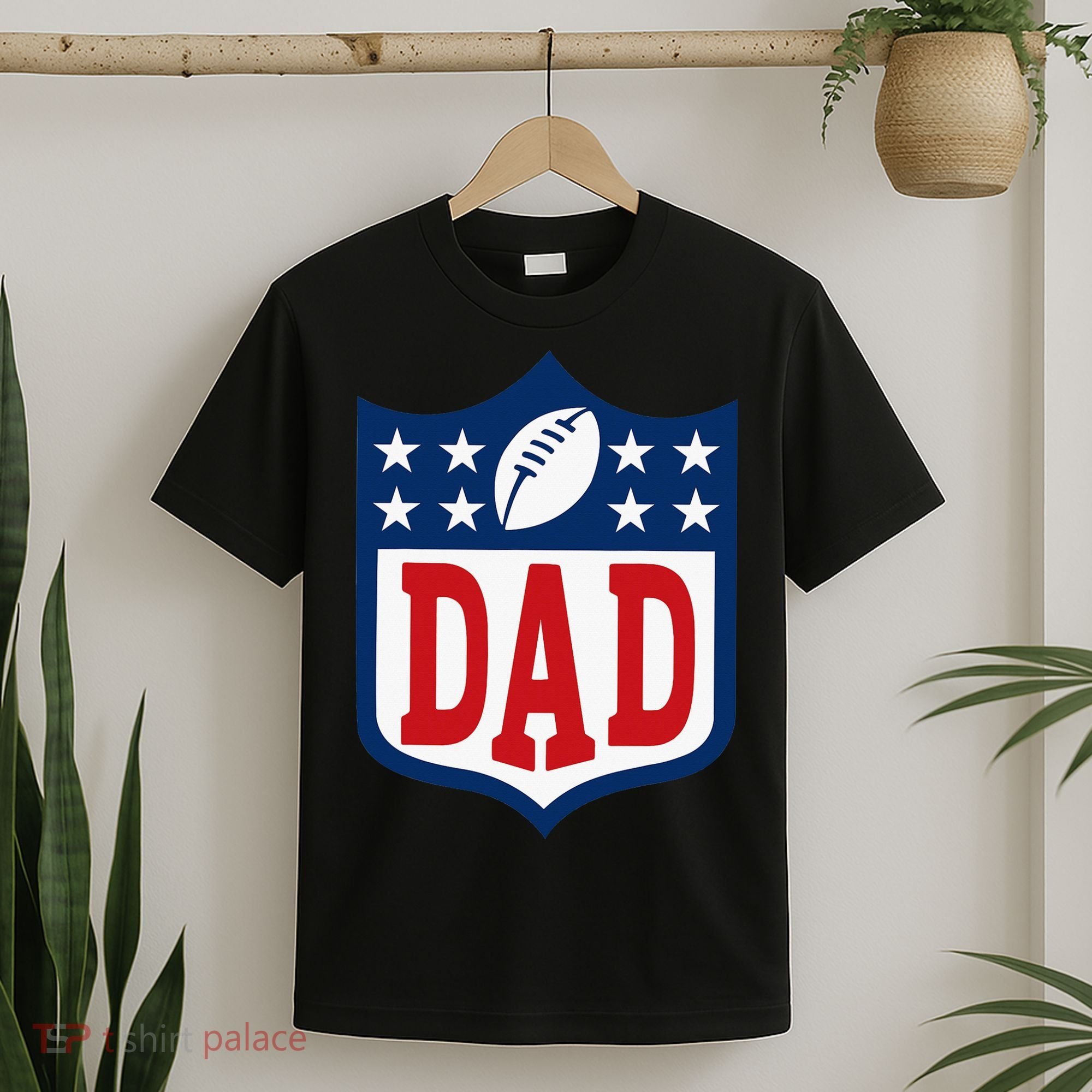 Dad American Football Happy Birthday Family Matching Retro T-Shirt