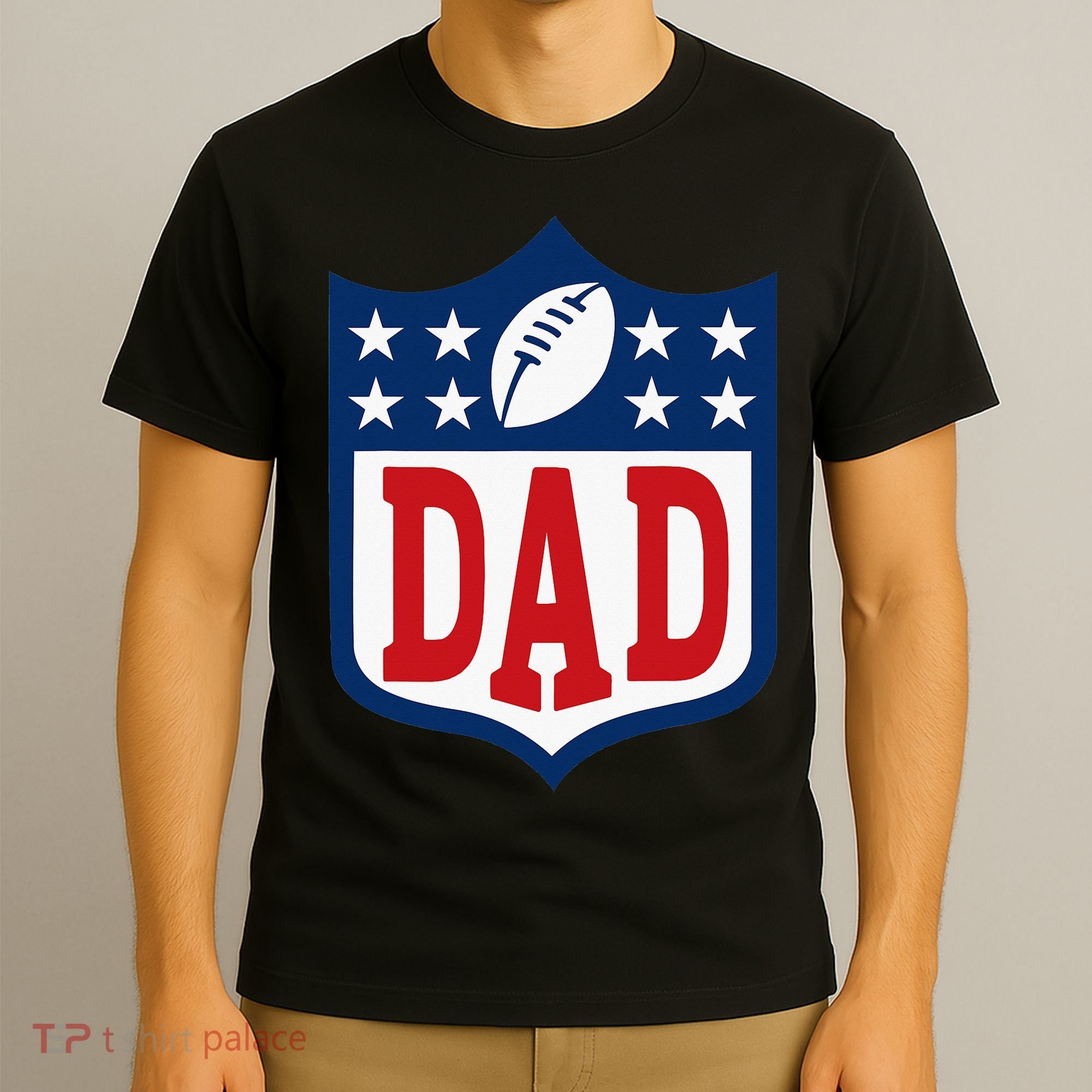 Dad American Football Happy Birthday Family Matching Retro T-Shirt