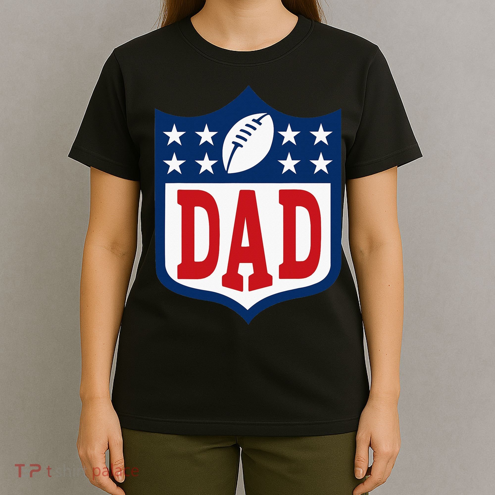 Dad American Football Happy Birthday Family Matching Retro T-Shirt