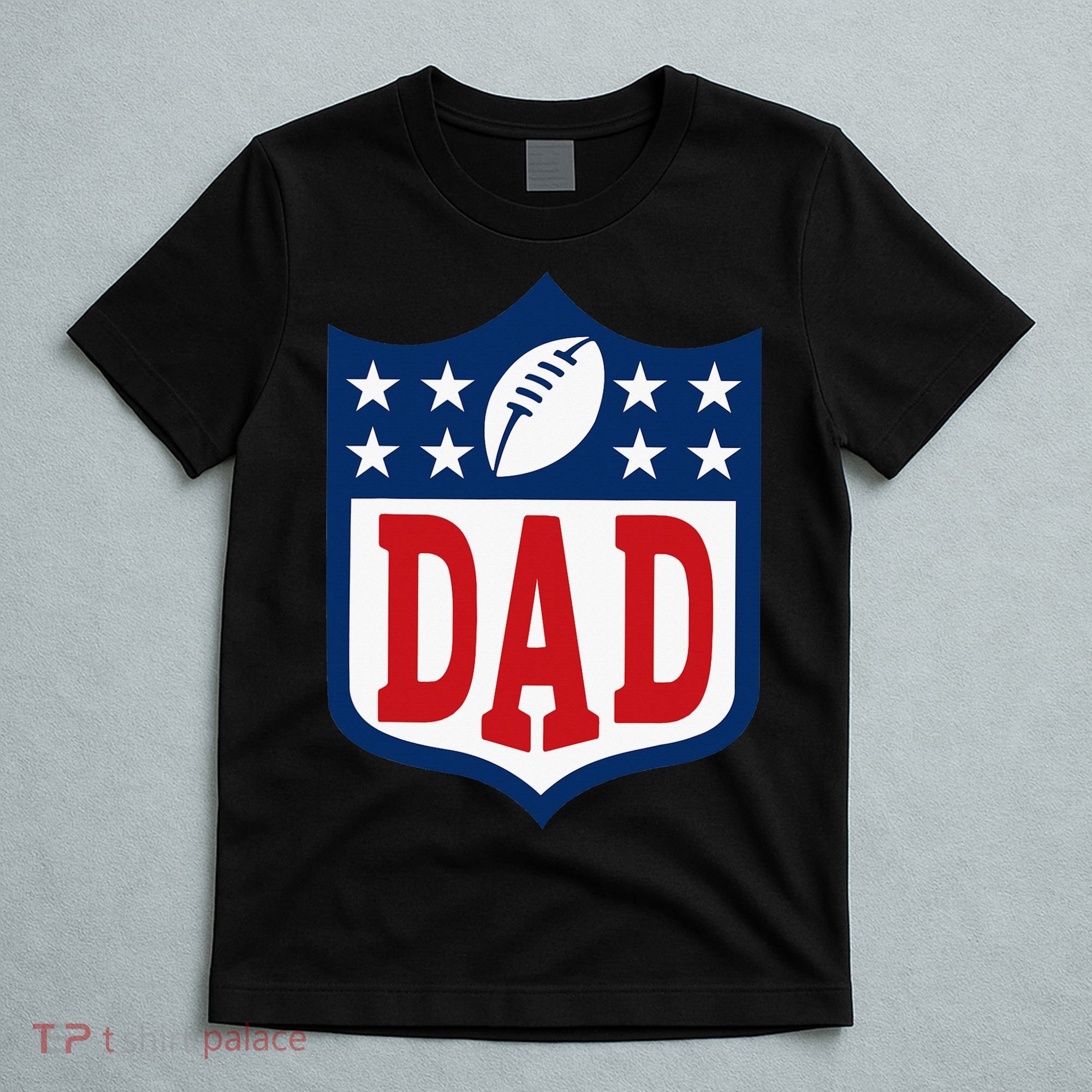Dad American Football Happy Birthday Family Matching Retro T-Shirt