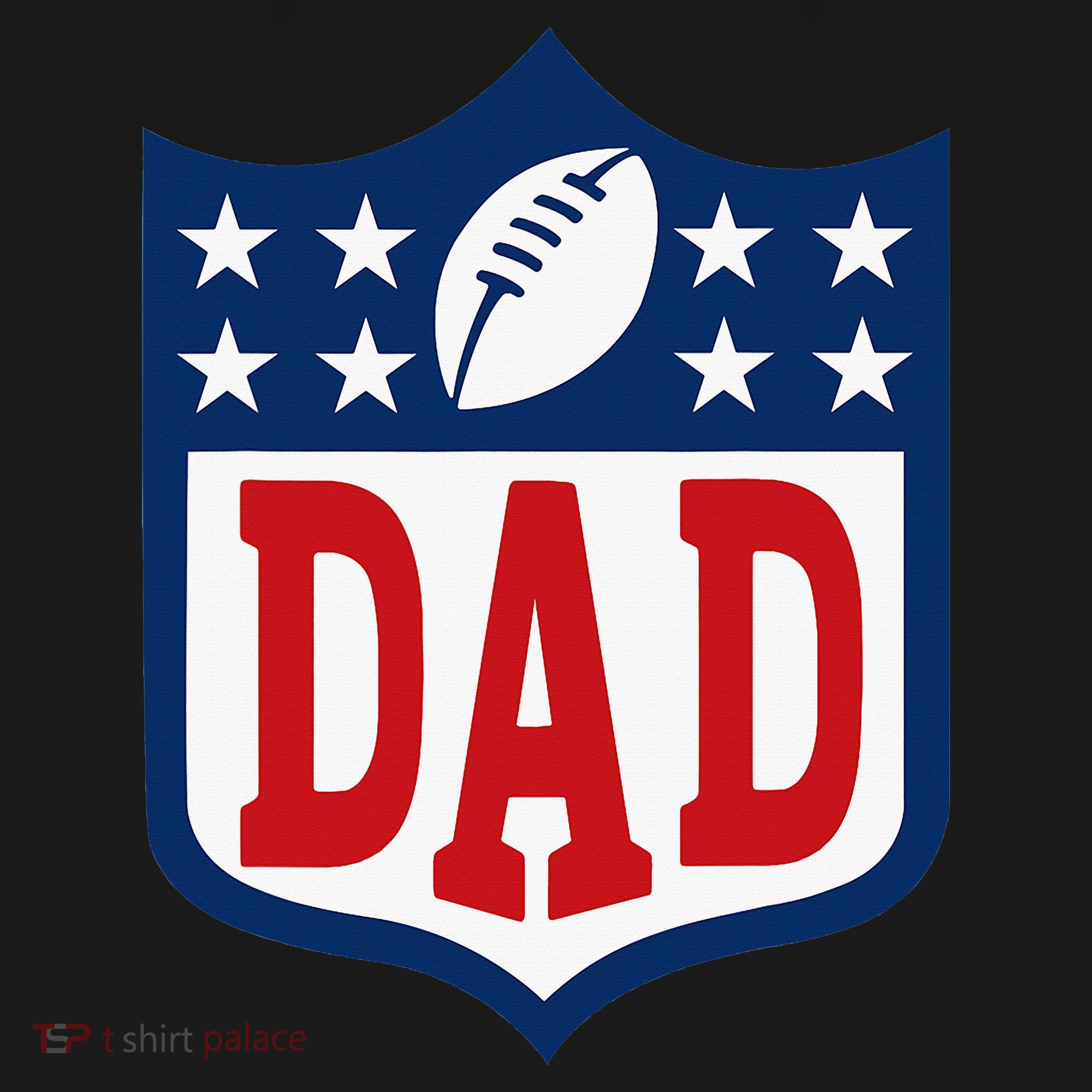 Dad American Football Happy Birthday Family Matching Retro T-Shirt