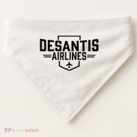 Desantis Airlines Funny Political Meme Ron Desantis USA-Made Doggie Bandana thumb 0