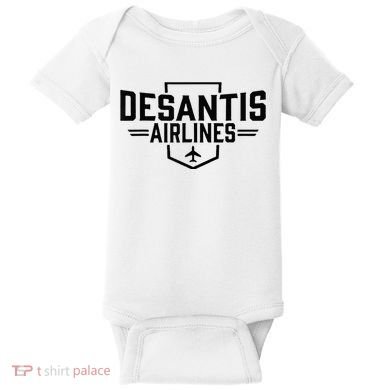 Desantis Airlines Funny Political Meme Ron Desantis Baby Bodysuit