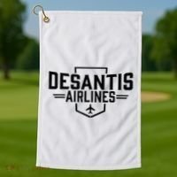 Desantis Airlines Funny Political Meme Ron Desantis Golf Towel thumb 1