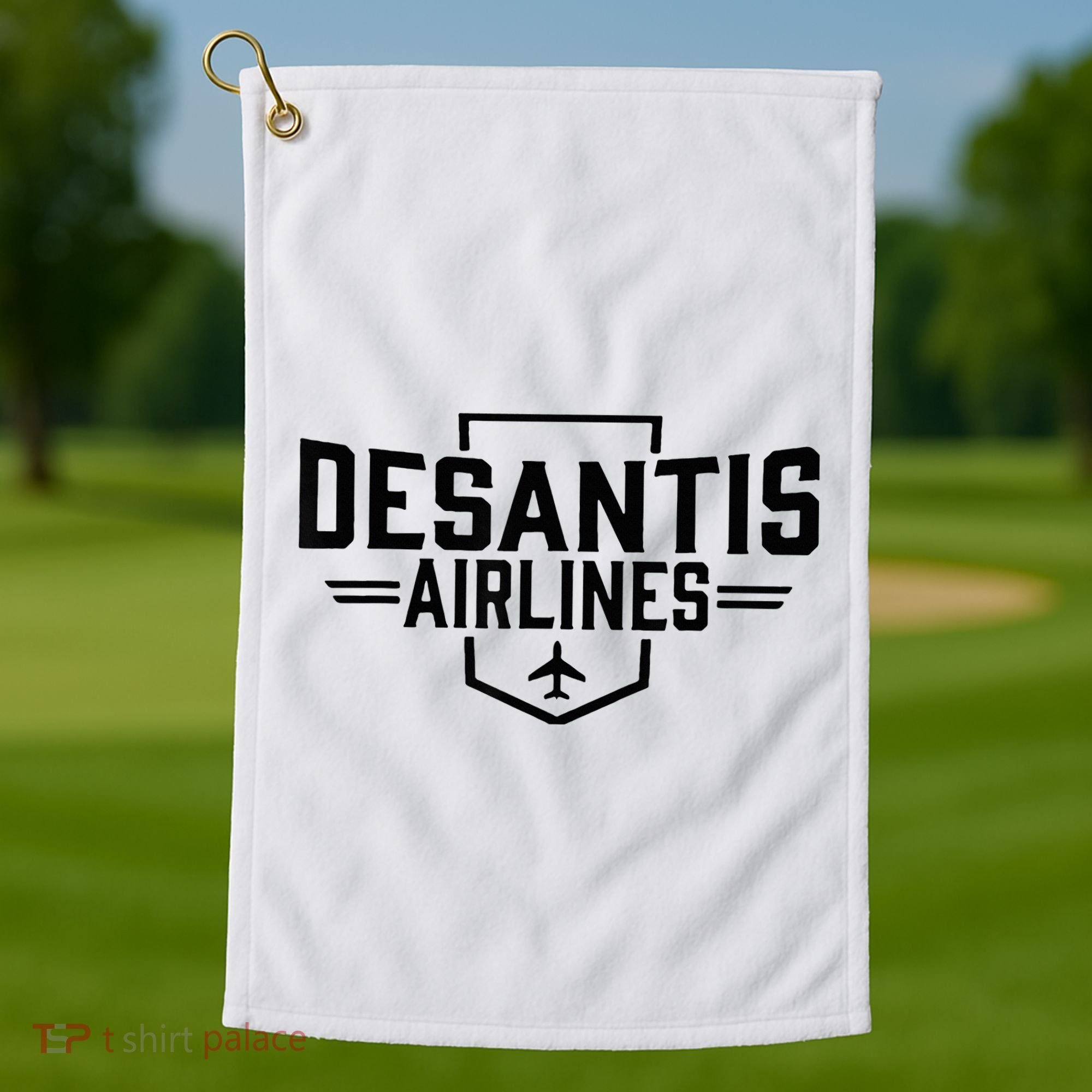 Desantis Airlines Funny Political Meme Ron Desantis Golf Towel