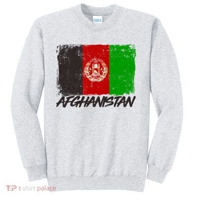 Distressed Afghanistan Flag Sweatshirt