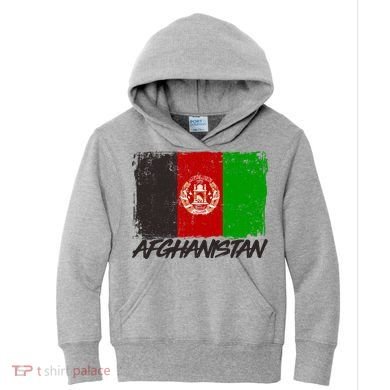 Distressed Afghanistan Flag Kids Hoodie
