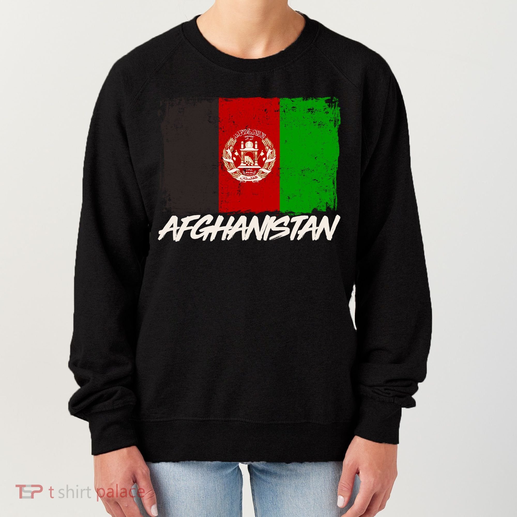Distressed Afghanistan Flag Women's Sweatshirt