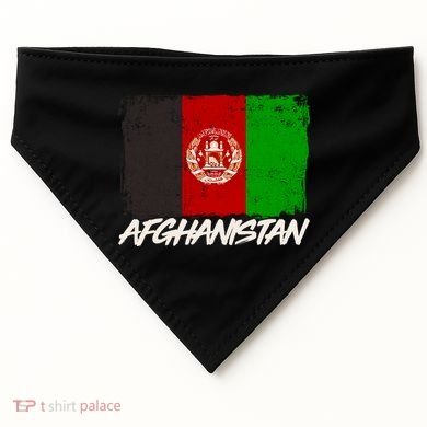 Distressed Afghanistan Flag USA-Made Doggie Bandana